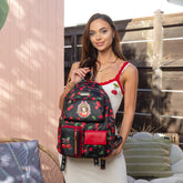 MOCHILA DE MODA MULTIBOLSILLOS (CHERRY LIPS-BLACK)-2